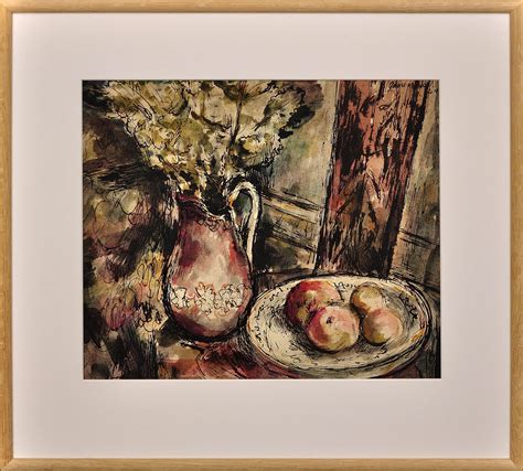 James Tower Wartime Still Life Watercolor By Important British