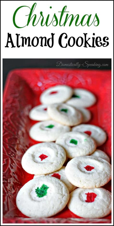 Christmas Almond Cookies - Domestically Speaking