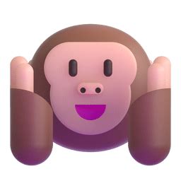 Hear No Evil Monkey On Microsoft Teams 3D Animated 1 0