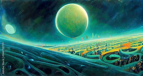 Alien Sunrise Vast Desolate Empty Strange Lands Scifi Science Fiction