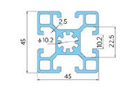 Anodic Oxidation 40 Series Aluminium Construction Profiles Sandblasting