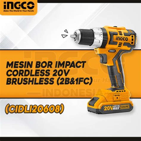 Jual Mesin Bor Impact Cordless Beton V Brushless Mm Ingco