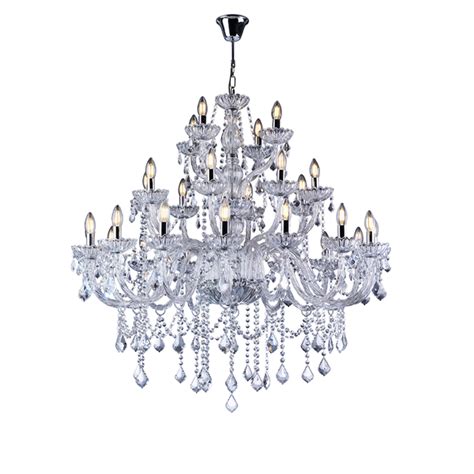 Lustre Pendente De Cristal Candelabro Maria Tereza Nice 28 Lâmpadas E14