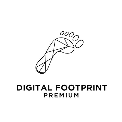 Premium Vector | Digital Footprint logo icon design illustration