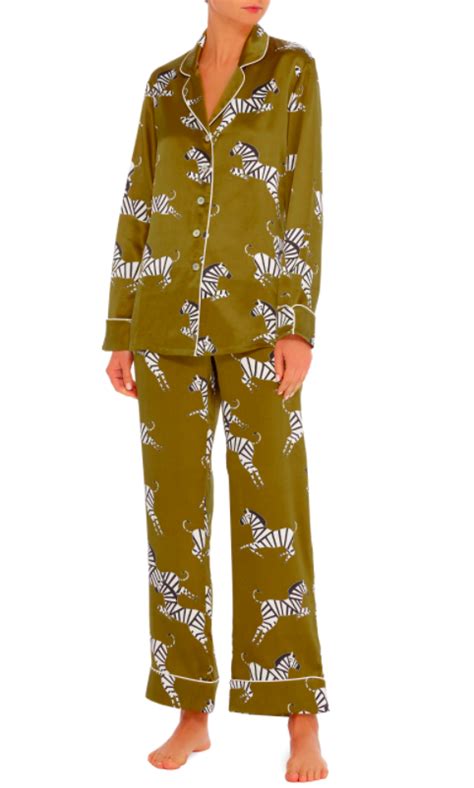 Silk Zebra Print Pajama Set