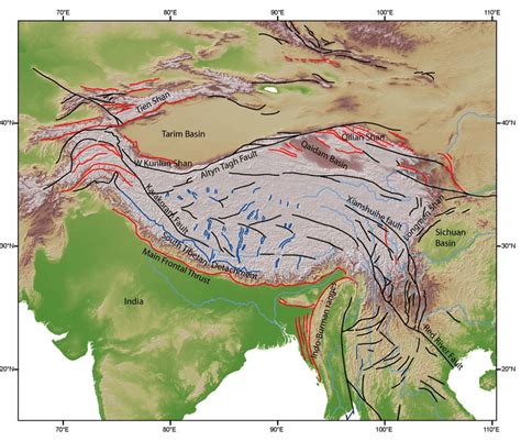 Tibetan Plateau On World Map