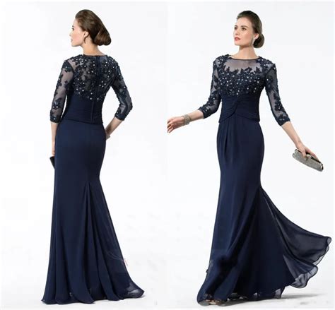 Dark Navy Blue Plus Size Mother Of The Bride Dresses Sexy With