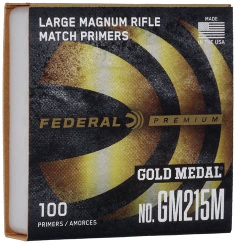 Federal Gold Medal Match Large Rifle Magnum Primers 1000 Pack FED