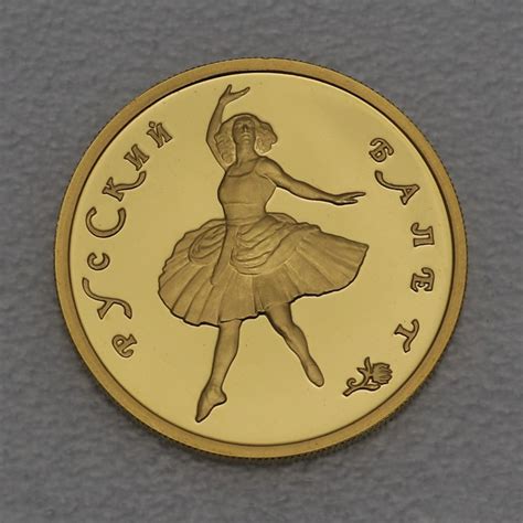 Goldmünze 50 Rubel Ballerina Russian Ballet 24k 999er Feingold