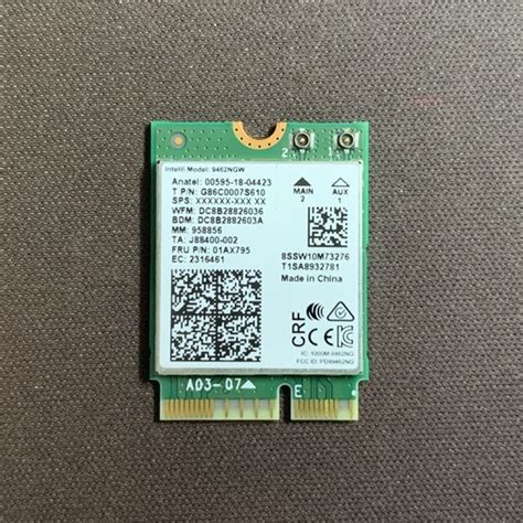 Card Wifi Băng Tần Kép Intel Ac 9462 Bluetooth 51 Shopee Việt Nam