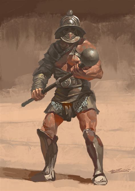 Artstation Gladiator Junling Wang Roman Warriors Roman Gladiators