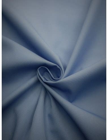 Tissu Gabardine Polyester Coton Bleu