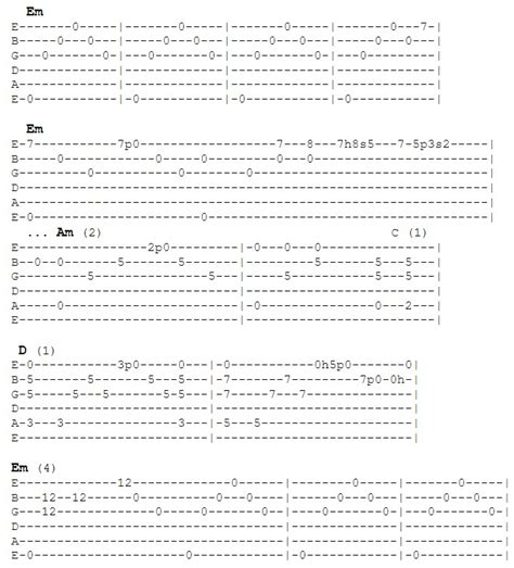 Metallica - Nothing else matters табы и аккорды на гитаре