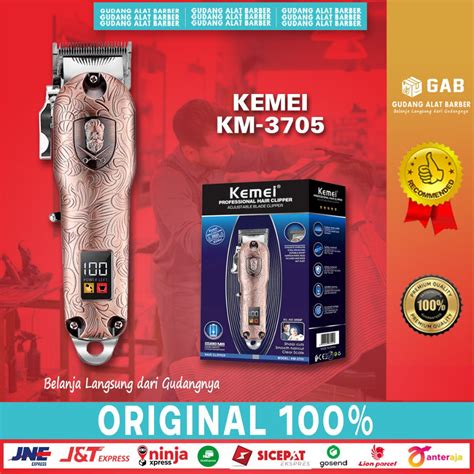 Jual Hair Clipper Kemei KM 3705 Alat Cukur Pangkas Rambut Elektrik