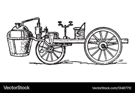 Cugnot Steam Car Royalty Free Vector Image Vectorstock