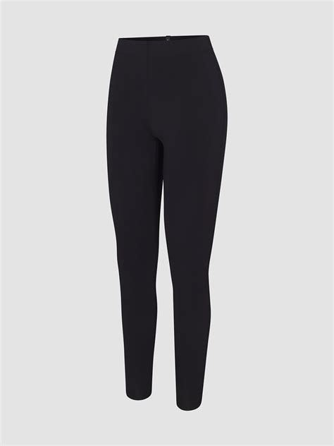 Lace Up Satin Trim High Waist Leggings In Black Savage X Fenty Uk