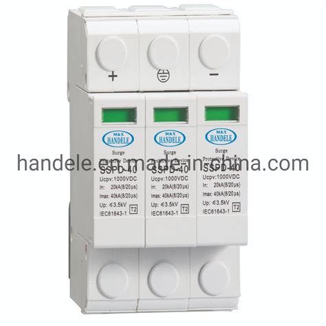 Ce DC 3p 800V 20 40ka Surge Protective Arrestor Device SPD China