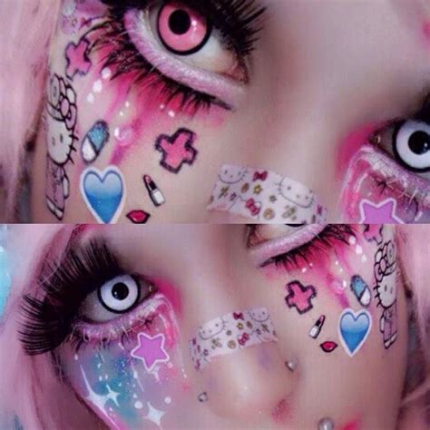 Kawaii Decora Makeup Pink Pastel Goth Fairy Kei Decora Makeup Pastel