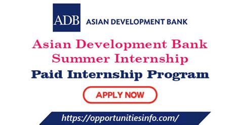 Asian Development Bank Summer Internship 2024 [fully Funded]