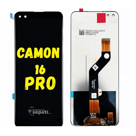 Tecno Camon 16 Pro Ekran Dokunmatik Siyah Çıtasız Orjinal ts22200t