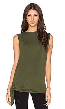 Michael Stars Sleeveless Asymmetrical Shell In Combat Revolve