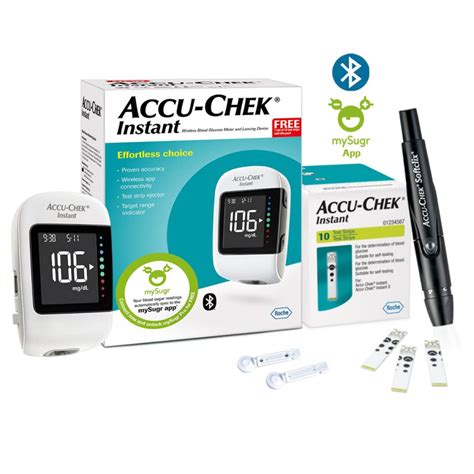 Accu Chek Instant Wireless Blood Glucose Monitoring System With Free