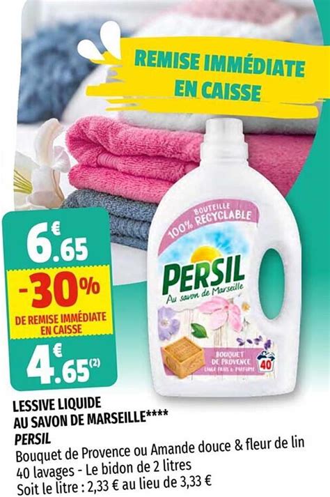 Promo Lessive Liquide Au Savon De Marseille Persil Chez Coccinelle