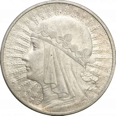 II RP 10 złotych 1932 głowa bez znaku archiwum niemczyk pl