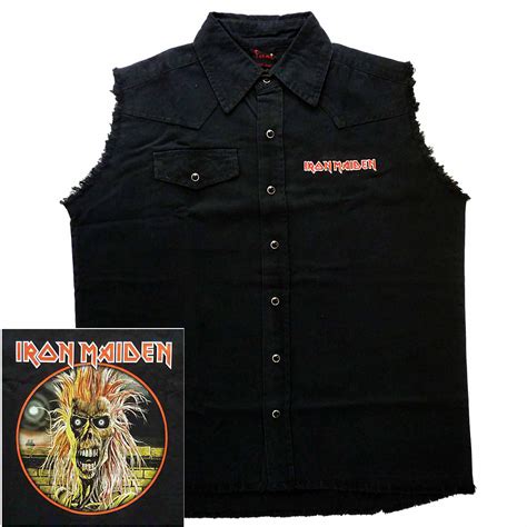 Home Apparel Iron Maiden Debut Album Eddie Sleeveless Work Shirt