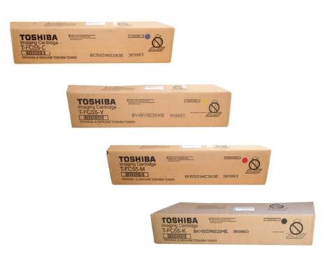 Toshiba Part TFC55C TFC55K TFC55M TFC55Y OEM Toner Cartridge Set