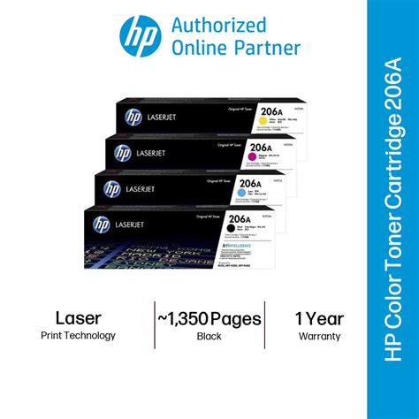 HP 206A Black Cyan Magenta Yellow Original Laser Toner Cartridge