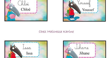 Chez Maicresse Karine Etiquettes De Pr Sence