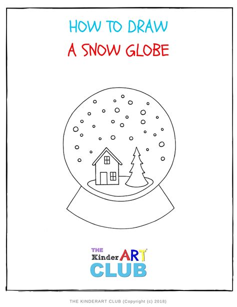 How to Draw: A Snow Globe - The KinderArt Club