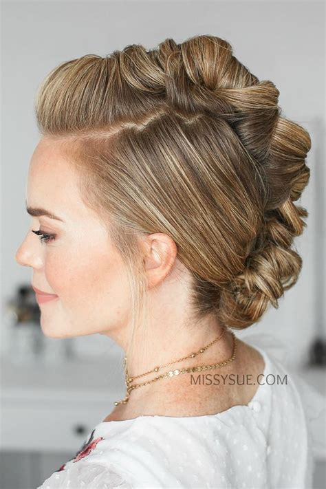 Wrapped Mohawk Updo Missy Sue Braided Mohawk Hairstyles Mohawk