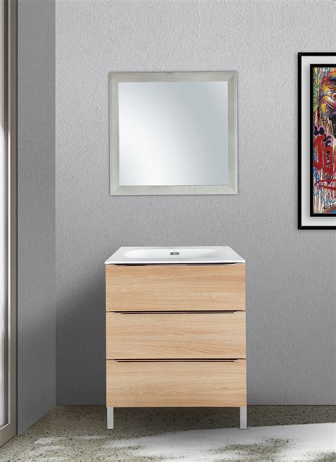 Mobile Bagno A Terra Cm Rovere Naturale Vepor