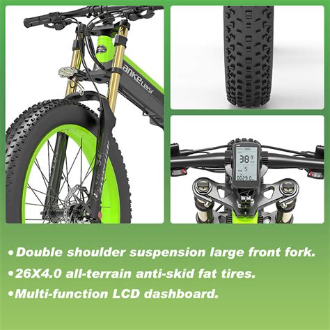 Lankeleisi T Plus Big Fork Electric Bike Ah Battery Green