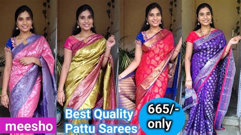 Meesho Best Quality Festive Collection Pattu Sarees 100 Recommended