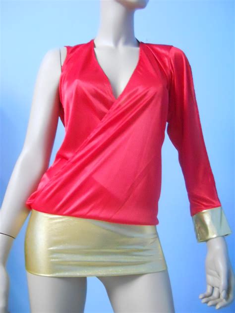 Fashion Care 2u Cw041 Red Gold Clubwear Mini Dress