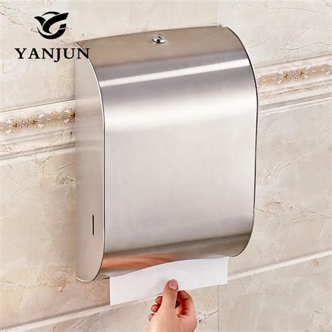 Yanjun Wall Mounted Stainless Steel Toilet Paper Holder C Fold Or Multifold Paper Towel