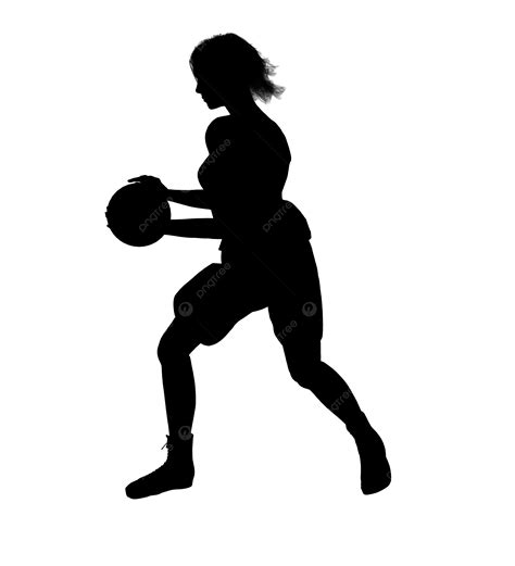 Female Basketball Player Silhouette Hoop Silhoette Hoop Png