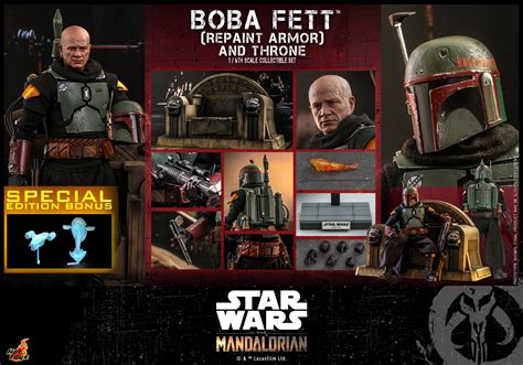 Hot Toys Boba Fett Repaint Armor And Throne Set Sixth Scale Figure Mintinbox
