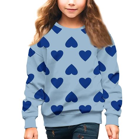 Ccrftgi Valentines Day Blue Sweatshirt For Girls Size 8 9 Valentines