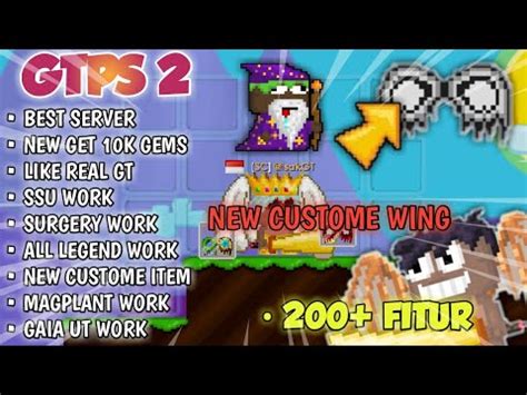 Best Growtopia Private Server GTPS2 NEW CUSTOME WING END MORE YouTube