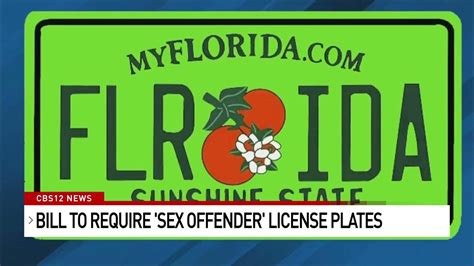 South Florida Senator Proposes Marked License Plates For Registered Sex Offenders Youtube