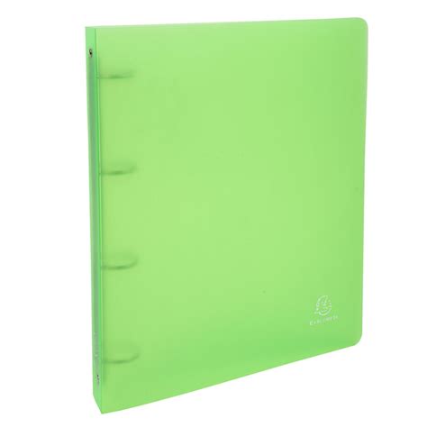 Classeur Souple A4 EXACOMPTA 4 Anneaux Dos 4cm Polypro Vert Chez