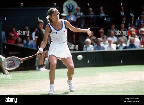 Wimbledon Tennis. Chris Evert-Lloyd Stock Photo - Alamy