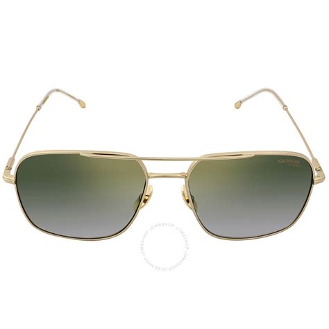 Carrera Green Gradient Gold Mirror Navigator Unisex Sunglasses Carrera 247s 0j5gd6 58