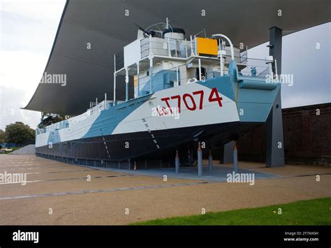 World War II Landing Craft LCT7074 Outside The D Day Museum At Southsea