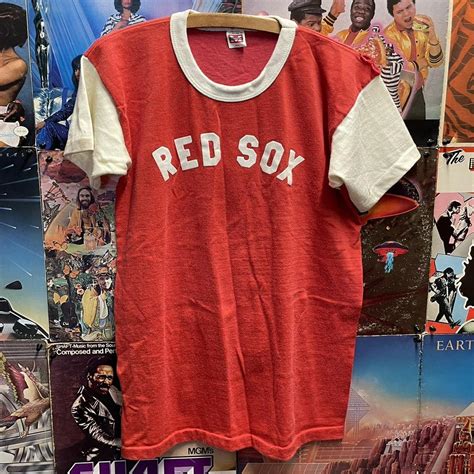 Vintage 60s Boston Red Sox Shirt Flaws Shown In Depop