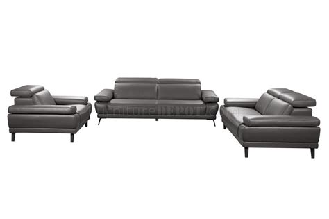 Mercer Sofa In Slate Gray Leather By Beverly Hills W Options